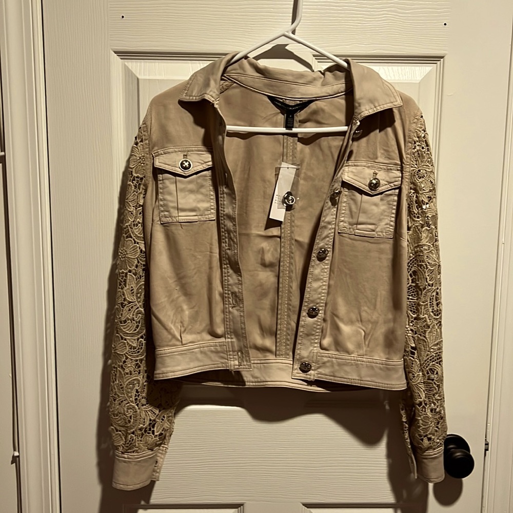 White House Black market size 4 beige jacket.